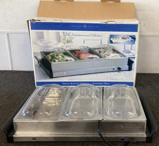 Triple Buffet Server/Warming Tray