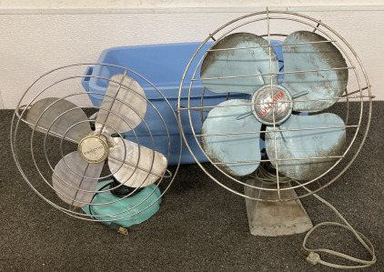 Vintage Metal Oscillating Fans