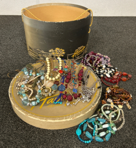 Decorative Storage Box With Costume Jewelry