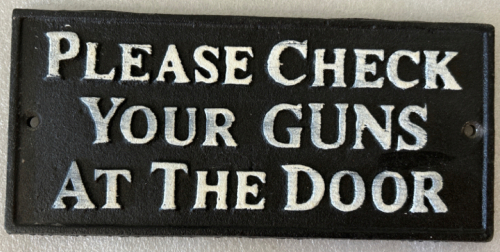 Cast Iron Door Sign