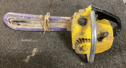 McCullloch Chainsaw Good Compression 12&rdquo; Bar Not Tested Please Inspect