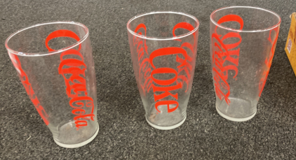 Set (3) Coca-Cola Glasses