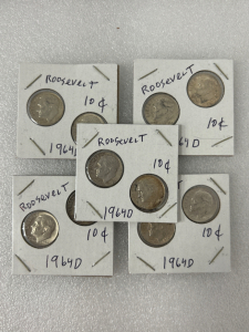 Vintage Roosevelt Dimes: 1964 D
