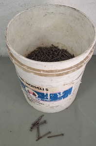 5-Gallon Bucket of 3-1/2" Nails