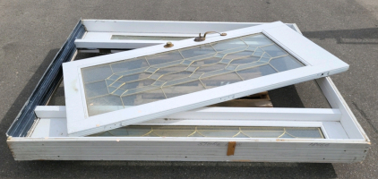 Nice Wood Door with Glass Pane and Door Frame