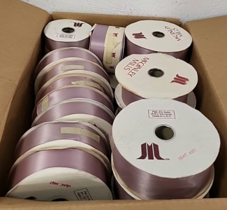 Box of (19) Spools of Lilac Mist Ribbon