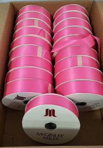 (19) Spools of McGinley Mills Magenta Ribbon