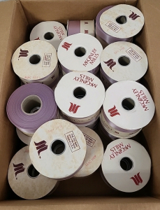 Box of (20) Rolls of McGinley Mills Lilac Mist Ribbon