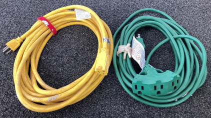(2) Electrical Cords Aproximately 25&rsquo; Each