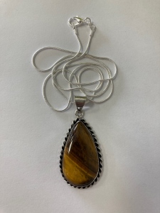 Golden Tiger Eye Jasper Gemstone Necklace