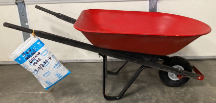 Red Wheel Barrow With Extra Tire Tube