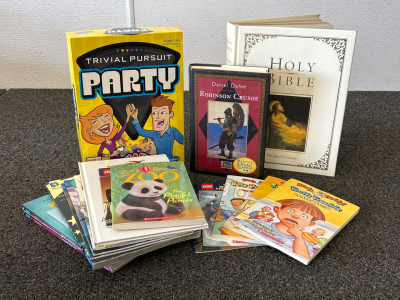 Children&rsquo;s Educational Books, Trivial Pursuit Game, and Bible