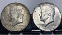 (2) 1968 40% Silver Kennedy Half Dollars— Verified Authentic