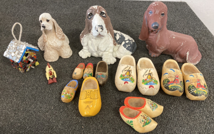 Statues And Wood Clogs