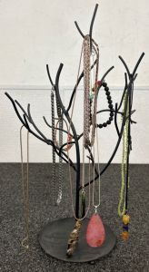 Jewelry Tree Stand with Necklaces and Bracelets