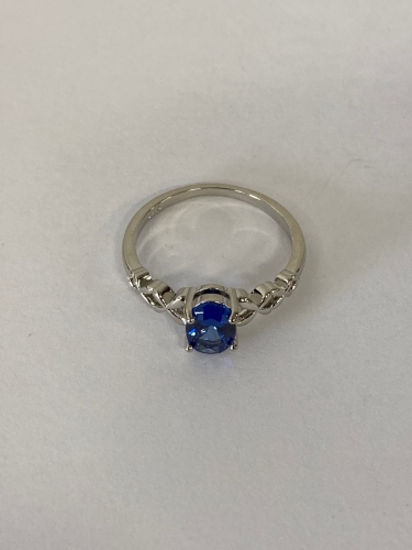 Size 10 Blue Sapphire Oval Cut Ring