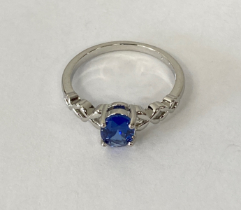 Size 10 Blue Sapphire Ring