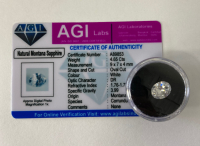 4.65 Ct Certified Natural Montana White Sapphire Gemstone