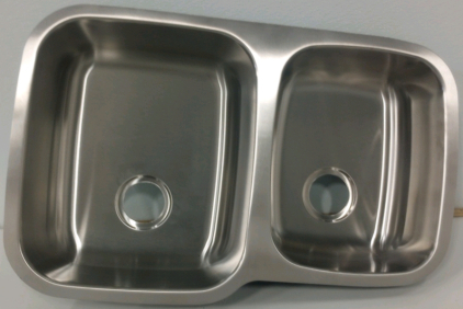 (1) Stainless Steel 16-Gauge Dual Offset 60/40 Kitchen Sink