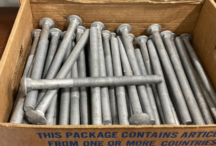 45pca 1/2&rdquo;x9&rdquo; Galv. Carriage Bolts