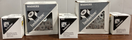 (6) Boxes of Timberline Nuts Hex Nut Zinc NC, (2) Boxes of Timberline Fastteners Washers USS WR Washer ZN