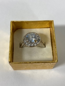 Elegant High Crown Ring Size 9