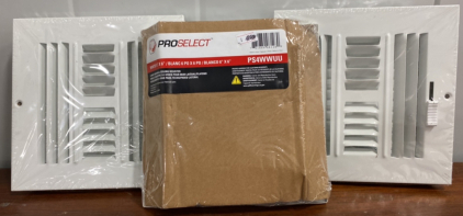 (3) ProSelect White 6&rdquo;x6&rdquo; 4-Way Sidewall/Ceiling Register