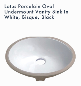 (1) Box of 3 White Oval Vanity Undermount Sinks - Lotus-YES933