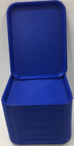 (2) Boxes Of Blue Plastic Meal Trays