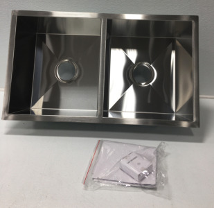 Double Square Stainless Steel Sink