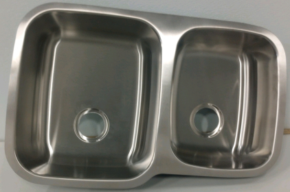 (1) Stainless Steel 16-Gauge Dual Offset 60/40 Kitchen Sink