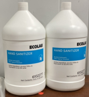 (2) 3.8 L EcoLab Hand Sanitizer Alcohol Antiseptic 70% Topical Solution With (2) Pumps