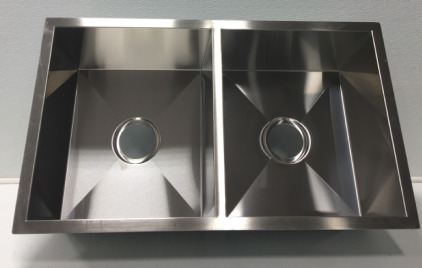 Double Square Stainless Steel Sink