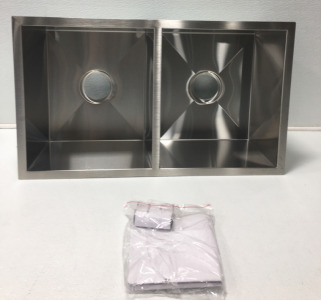 Double Square Stainless Steel Sink