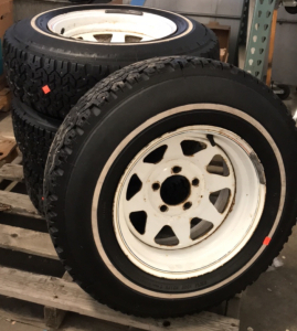 (4) Mounted 14&rdquo; Snow Tires