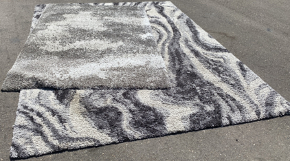 (1) ThomasVille Bali Luxury Shag Rug 7ft 10&rdquo; x 10 ft, (1) ThomasVille Bali Luxury Shag Rugs 5ft 3inch x 10ft