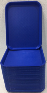 (2) Boxes Of Blue Plastic Meal Trays