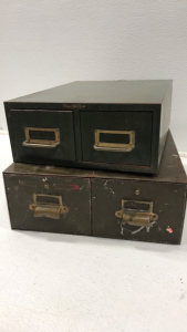 (2) 2-Drawer Metal Cabinets
