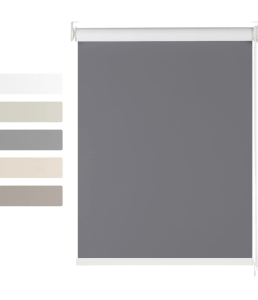 Boolegon 100% Blackout Roller Shades for Window Roller Blinds Thermal Insulated Fabric Shades for Home, Bedroom, Kitchen, Office Custom Size,Gray,35" W x 72" H.