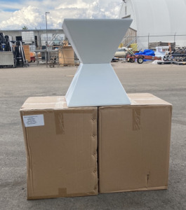 (3) NEW Fiberglass Diamond Side Tables