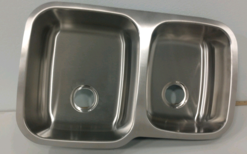 (1) Stainless Steel 16-Gauge Dual Offset 60/40 Kitchen Sink