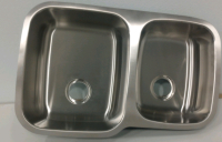 (1) Stainless Steel 16-Gauge Dual Offset 60/40 Kitchen Sink
