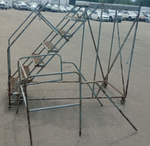 Uline Brand 70" Tall Portable Staircase With Railing