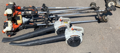 (5) Echo Weed Whackers, (2) Still Leaf Blowers