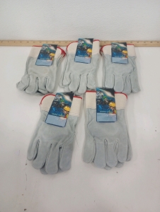 (5) Pairs Of Liberty Glove And Safety Size Small Leather Work Gloves