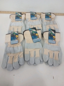 (6) Pairs Of Liberty Glove And Safety Size Medium Leather Work Gloves