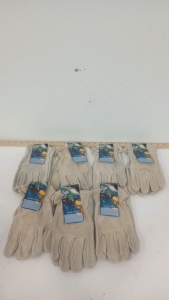 (7) Pairs Of Liberty Glove And Safety Size Medium Leather Gloves