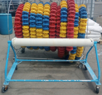 (1) Set Of Competitor Series Swimming Pool Rope Racing Lane Markers On Reel (1) Swimming Pool Cover Reel Only