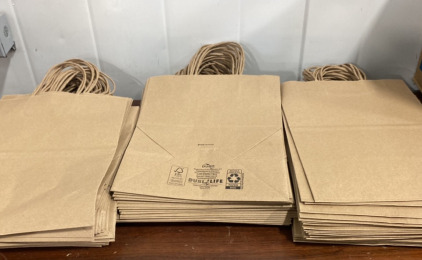(250) Brown Bags with Handles