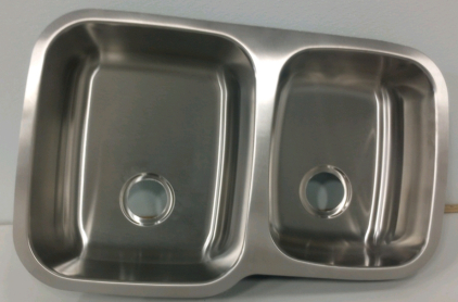 (1) Stainless Steel 16-Gauge Dual Offset 60/40 Kitchen Sink